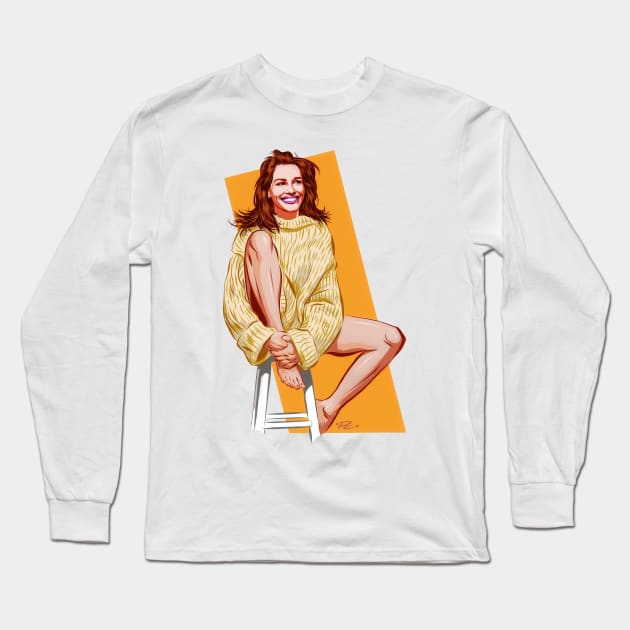 Julia Roberts - An illustration by Paul Cemmick Long Sleeve T-Shirt by PLAYDIGITAL2020